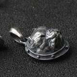 Real S925 Silver Bully Dog Animal Punk Style Man Pendant Jewelry