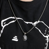 Real S925 Silver Bully Dog Animal Punk Style Man Pendant Jewelry