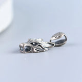 BOCAI S925 Silver Retro Punk Style Wolf Head Man Pendant
