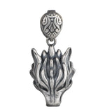 BOCAI S925 Silver Retro Punk Style Wolf Head Man Pendant