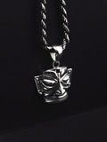 BOCAI Real S925 Silver Jewelry Retro Mask Pendant For Men Birthday