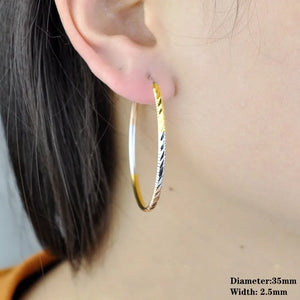 S925 Silver Earrings Women Big Ear-Circle Jewelry