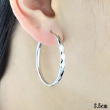 Real S925 Sterling Silver Earrings for Women Platinum Charm Earbobs