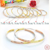 S925 Sterling Silver Tricolor Earbobs Women's Ear Jewelry