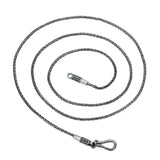Solid s925 Silver Retro Hand-woven Hemp Rope Necklace