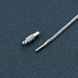 Solid s925 Silver Retro Hand-woven Hemp Rope Necklace