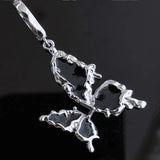 S925 Butterfly Tassel Female Niche High Sense Cold Wind Pendant