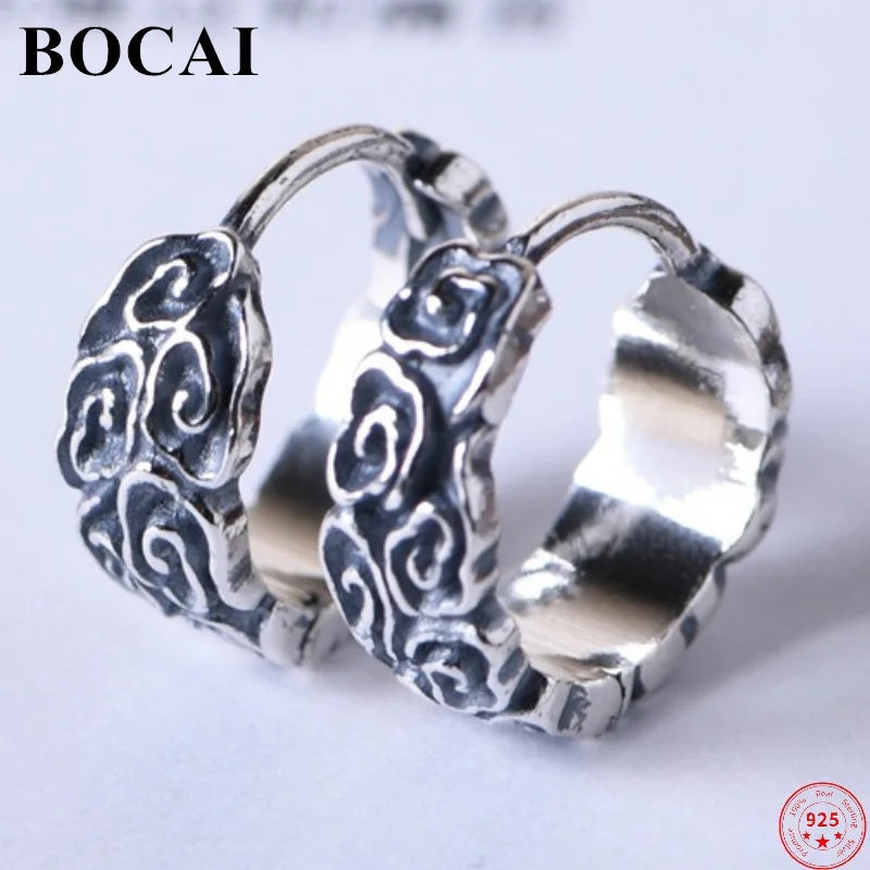 S925 Silver Earrings Christmas Cloud Ear Clips