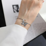 S925 Sterling Silver Bracelet Retro Character Thai Silver Personality