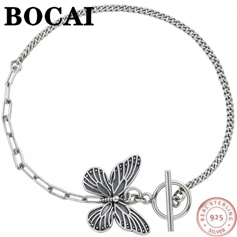 S925 Sterling Silver Bracelet Retro Character Thai Silver Personality
