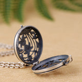 Women's S925 Sterling Silver Hollow Flower Locket Pendant
