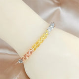 S925 Sterling Silver Bracelet Phoenix Tail Jewelry Thai Silver Hand String