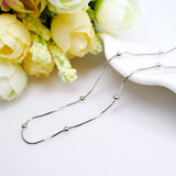 S925 Sterling Silver Necklace Thai Silver Star Chain 2.5mm Snake-Bone
