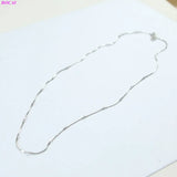 S925 Sterling Silver Necklace Thai Silver Star Chain 2.5mm Snake-Bone