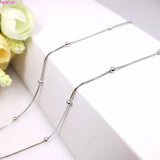 S925 Sterling Silver Necklace Thai Silver Star Chain 2.5mm Snake-Bone
