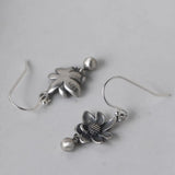 S925 Silver Earrings Sunflower Design Retro Style Women's Jewelry