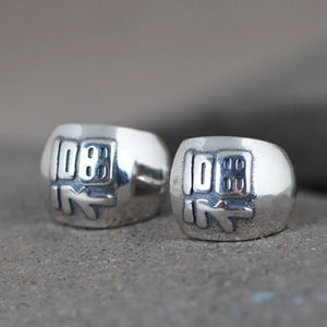 S925 Retro Woman Silver Earrings Thai Silver Art Ear Studs