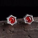 S925 Silver Six-Pointed Star Earrings for Women and Men