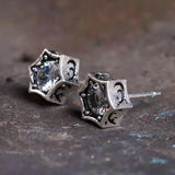 S925 Silver Six-Pointed Star Earrings for Women and Men