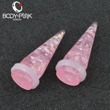 Pink Opal Ear Tunnel Ear Extension Ear Stretcher Ear Plugs