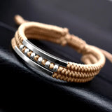 925 Silver Tube Bangles & Bracelets Jewelry Braided Rope Bracelet