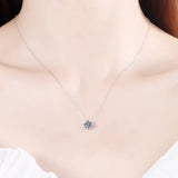 925 Silver 1ct Green Moissanite VVS1 Pendant Necklace Gift