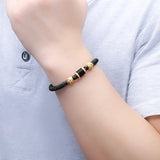 Sterling Silver Lucky Beads Rope Bangles for Men & Women