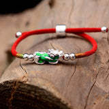 925 Silver Pixiu Brave Troops Rope Lucky Bracelet