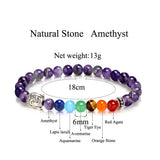 Buddha Head Charm 7 Chakra Bangles & Bracelets for Women or Men