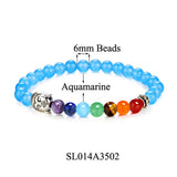 Buddha Head Charm 7 Chakra Bangles & Bracelets for Women or Men