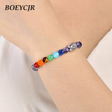 Buddha Head Charm 7 Chakra Bangles & Bracelets for Women or Men