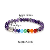 Buddha Head Charm 7 Chakra Bangles & Bracelets for Women or Men
