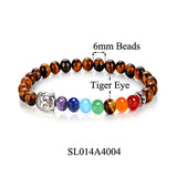 Buddha Head Charm 7 Chakra Bangles & Bracelets for Women or Men