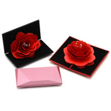 BOEYCJR 3D Rose Ring Box Blooming Jewelry Box