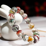 Rainbow Ghost Stone Bead Bracelet for Women/Men