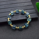 Square fluorite Stone Beads Bangles & Bracelets Jewelry Buddha Bead Bracelet