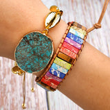 Natural Chakra Stone Beads Bracelet for Women