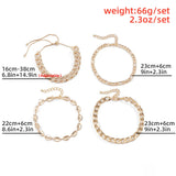 Multilayered Lock Snake Chain Anklet for Women