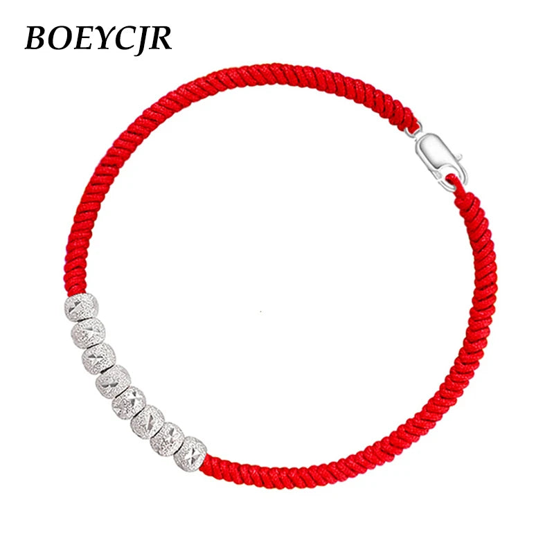 Sterling Silver Couple Bracelets Ethnic Braided Rope Christmas
