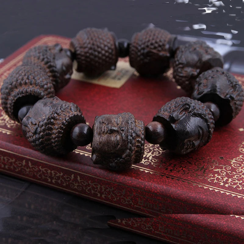 Vintage Buddha Beads Bangles Bracelet Men's Lucky Energy Gift
