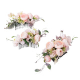 BOHO Bride Flower Hair Comb for Women Bridal Wedding Tiara