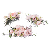 BOHO Bride Flower Hair Comb for Women Bridal Wedding Tiara