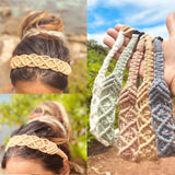 BOHO Woven Macrame Headband Wrap Hair Jewelry