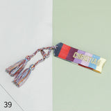 BOHO Cotton Embroidery Bracelet Letters Tassels Wrap Bracelet