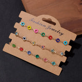 BOHO Y2K Chain Necklace 3pcs/set Evil Eye Butterfly Heart Charm Bracelet
