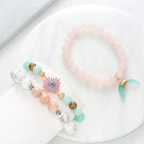 BOJIU Charm Romantic Bracelets Crystal Stone Bracelet Set BCSET70