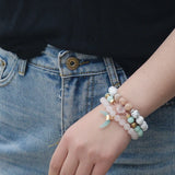 BOJIU Charm Romantic Bracelets Crystal Stone Bracelet Set BCSET70