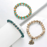 BOJIU Crystal Natural Stone Bracelet Set For Women BCSET86