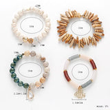 BOJIU Bohemian Bracelet Set Natural Stone Beaded Bracelet BCSET87