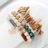 BOJIU Bohemian Bracelet Set Natural Stone Beaded Bracelet BCSET87